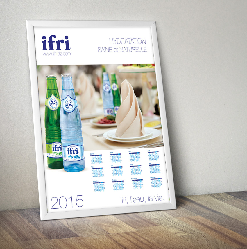 La marque de l’eau minérale Ifria confié à 7creativ la création des supports print. 3