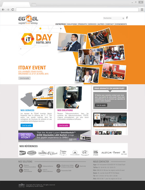 7creativ a été choisie pour la création et développement de son site web. 1