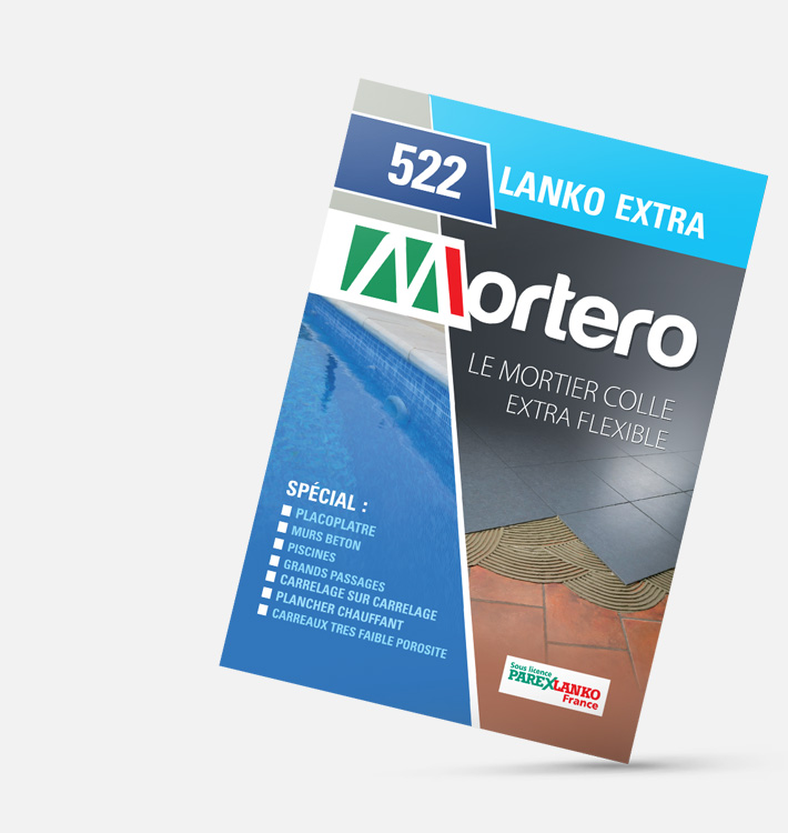 Sarl MORTERO spécialisée dans la fabrication de mortiers colles et pates à joints, a confié la création et impression de tous les supports Print 4