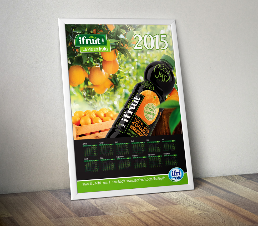 La marque des boissons aux jus Ifruitbyfri a confié à 7creativ la création des tous les supports print. 3